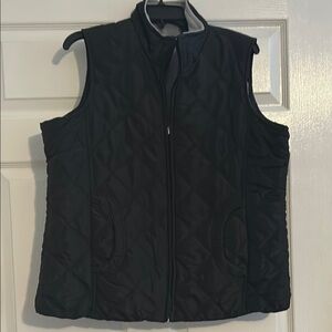 Jane Ashley Black Quilted Vest